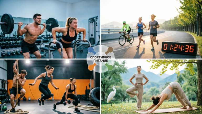 Как подобрать спортивное питание под вид спорта: силовые, выносливость, кроссфит и йога